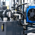 Hydraulic oil cooling system for industrial machinery